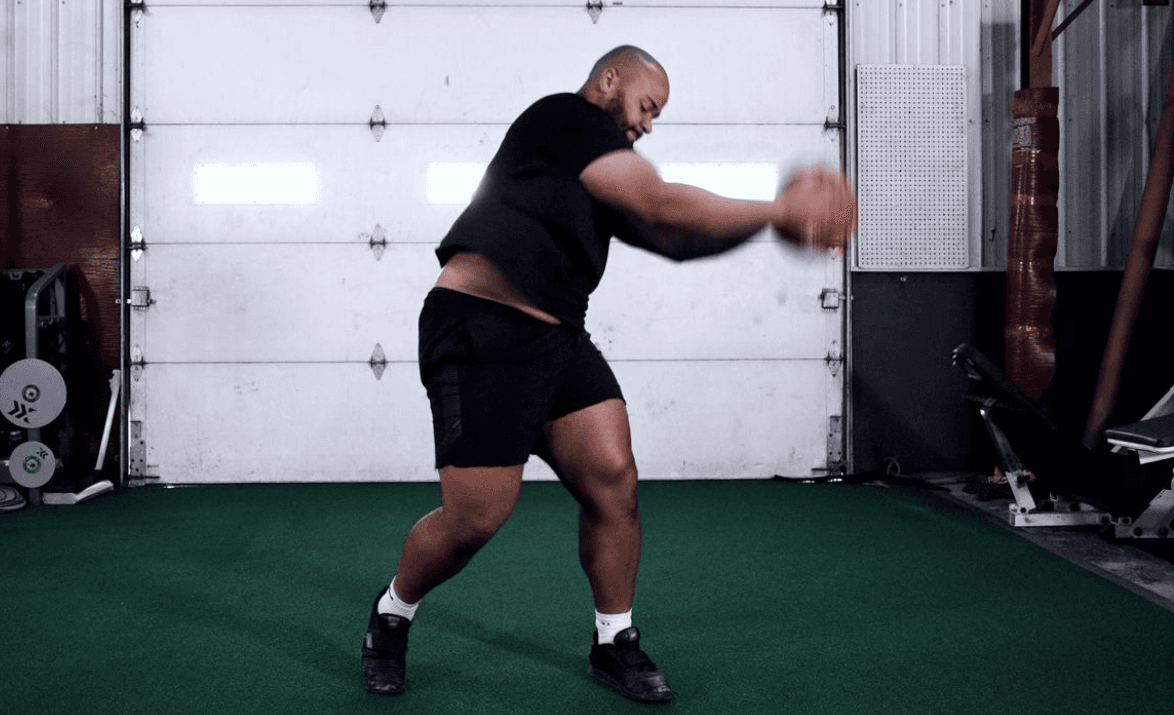 rotational med ball slams