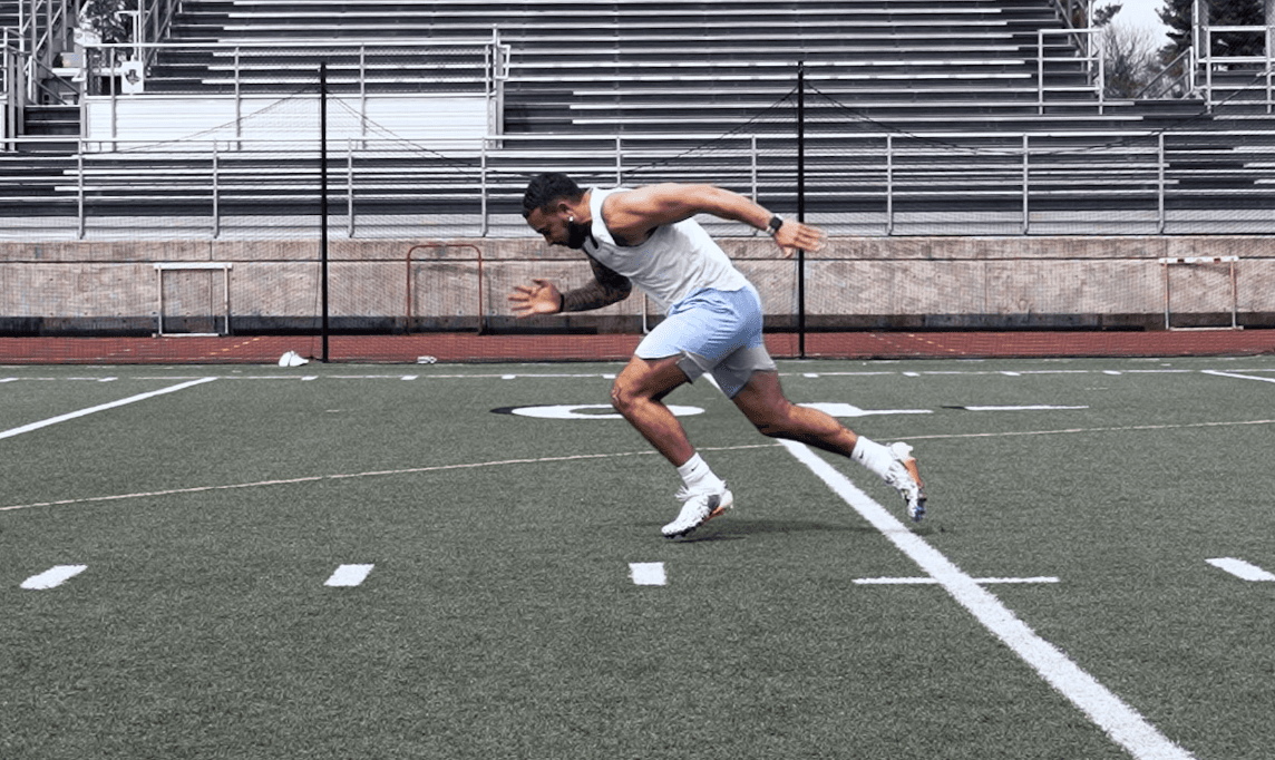 athlete sprinting