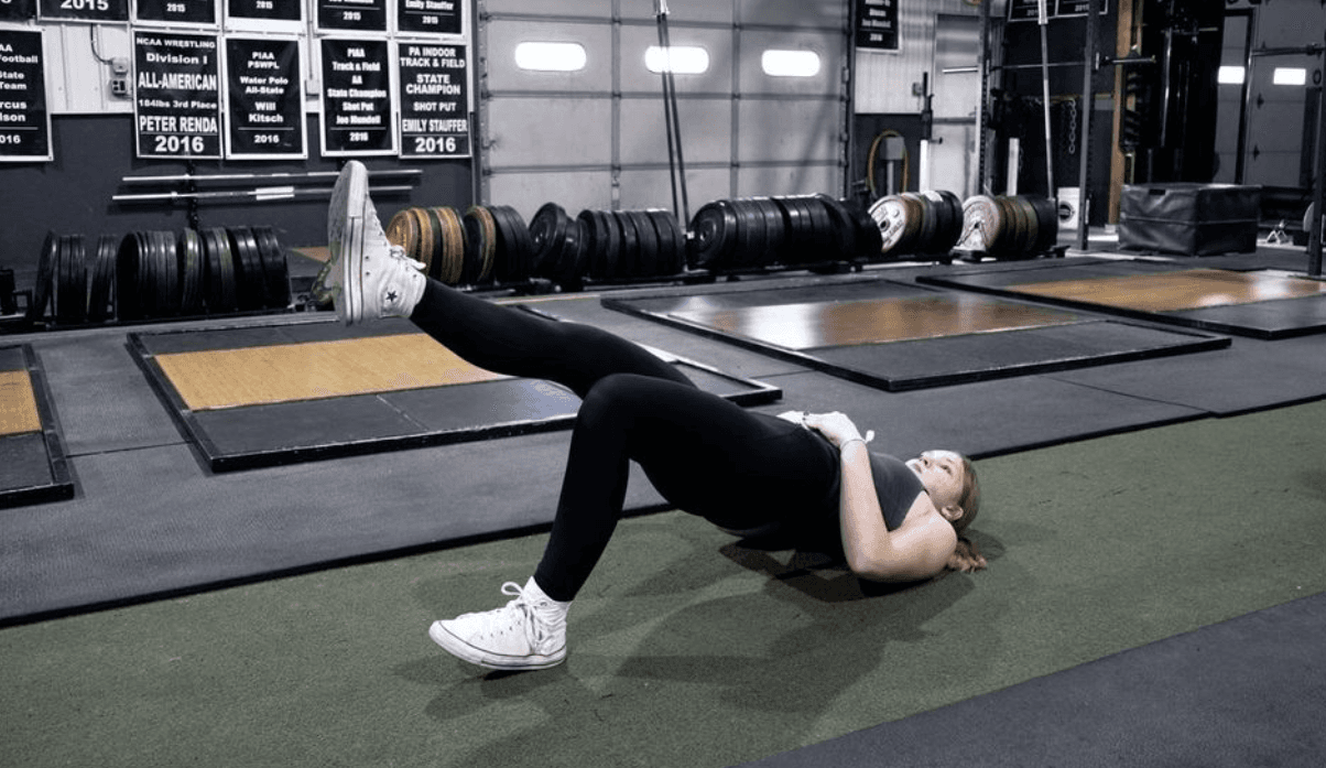 single leg glute bridge