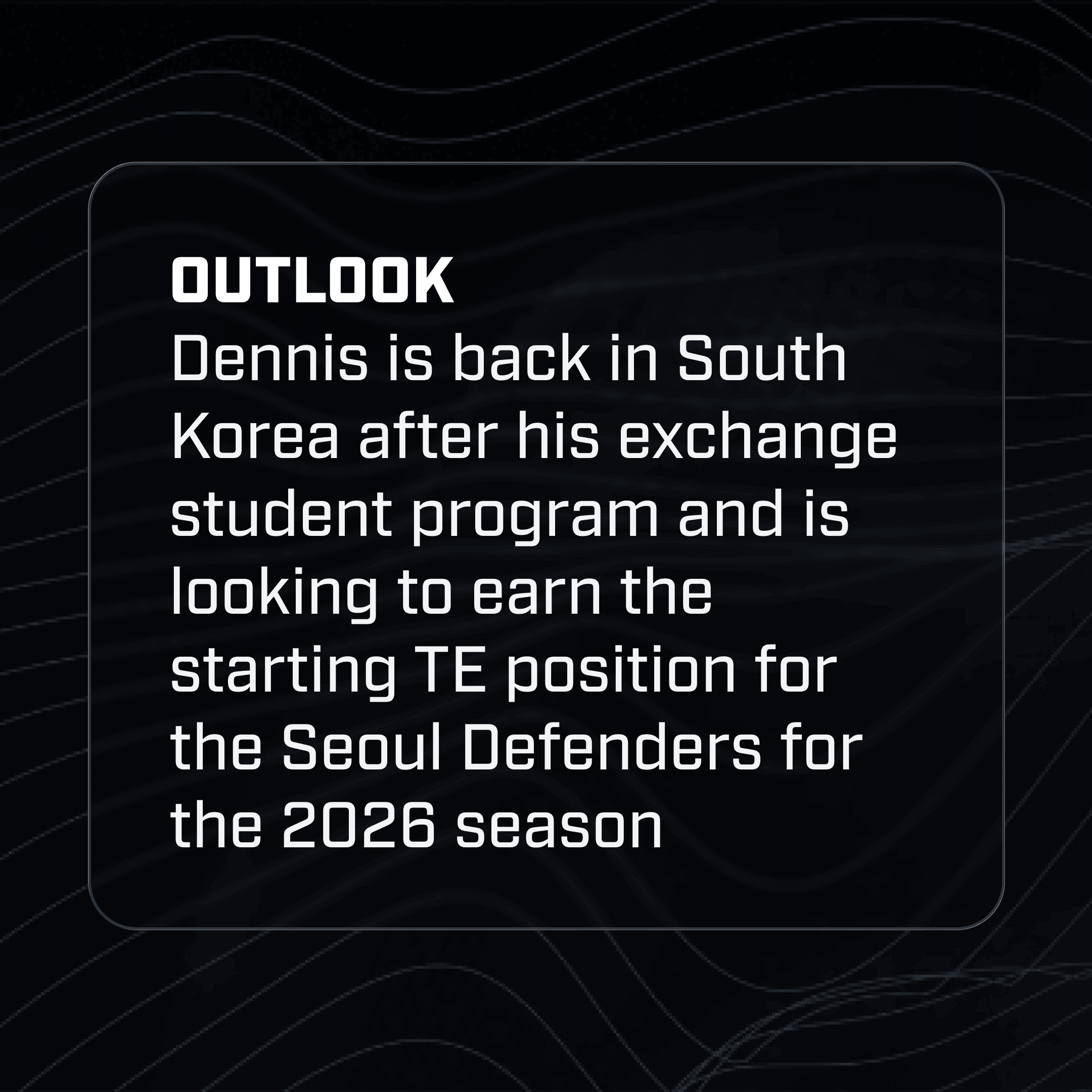 Dennis Seong outlook