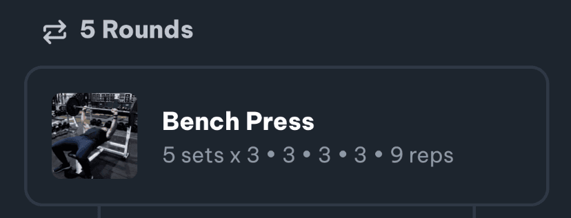 Peak strength bench press reps