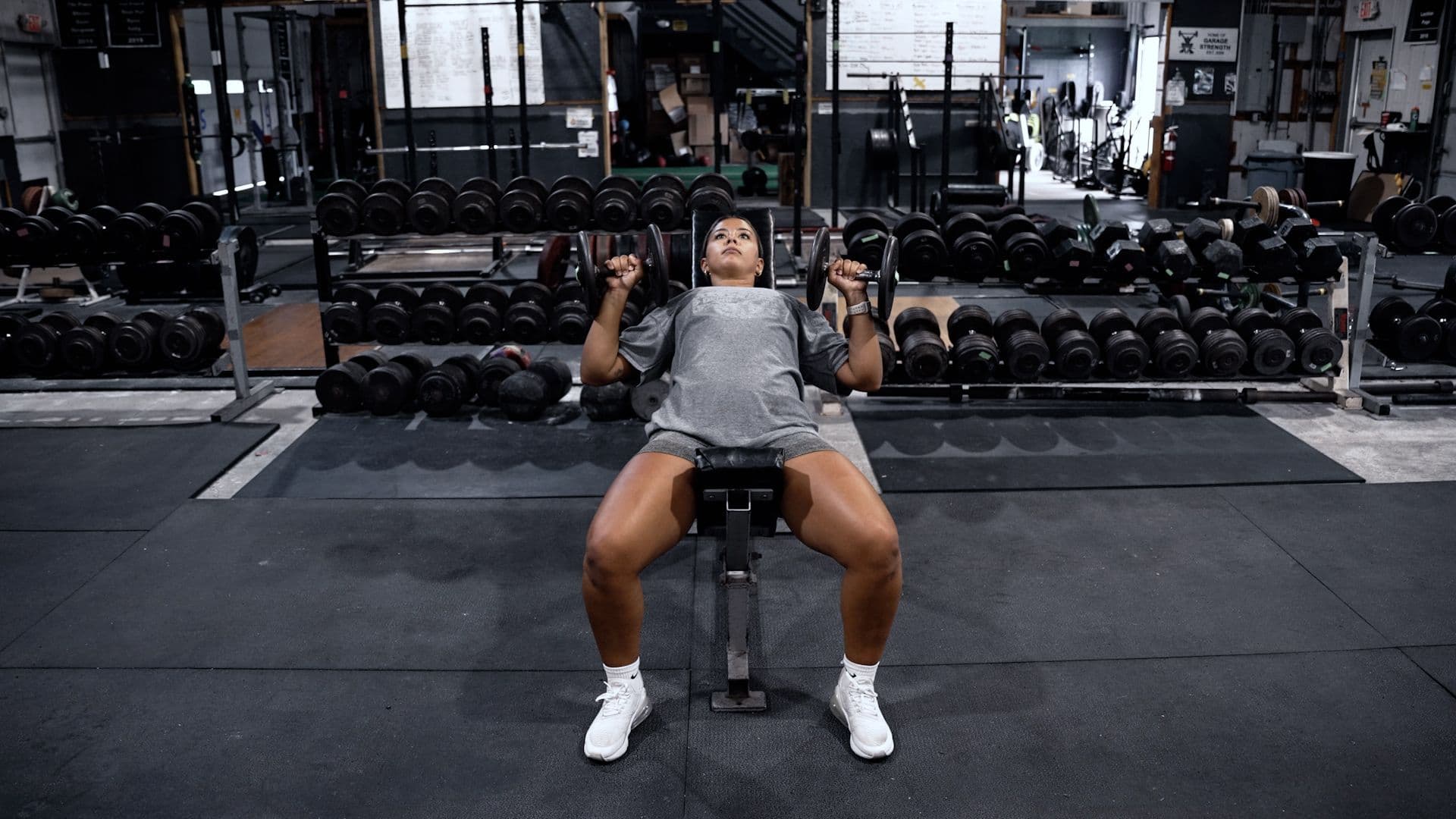 dumbbell incline bench