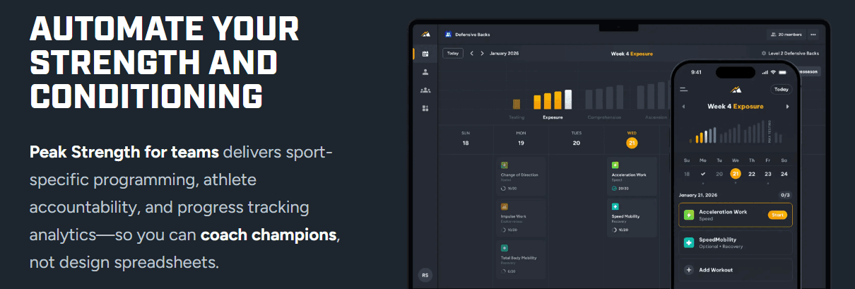 Strength coaching software
