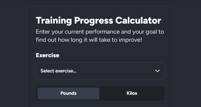 strength training calculator