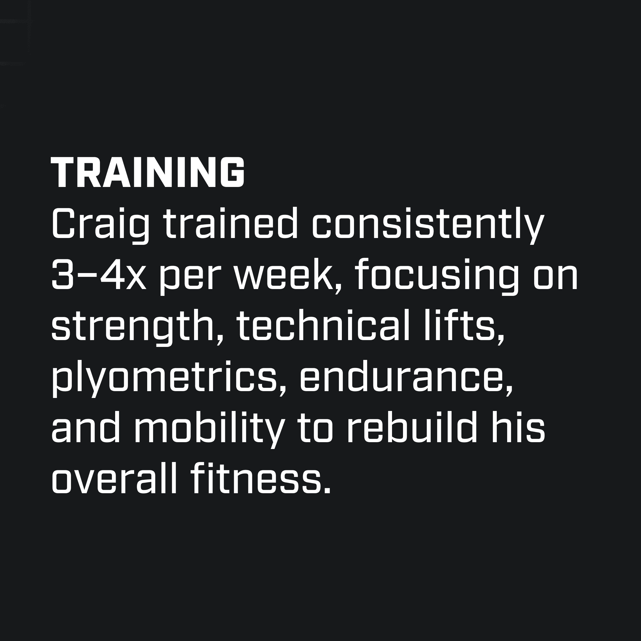 craig curtis training focus