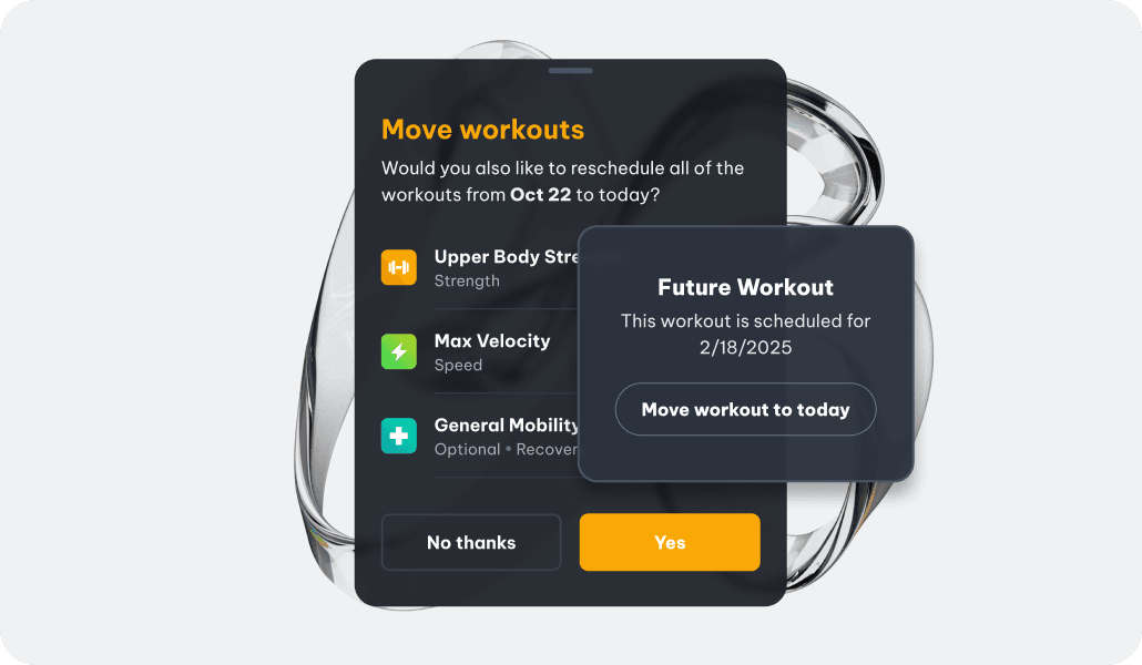 Missed workout graphics